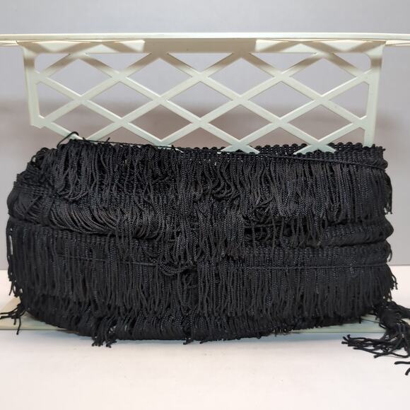 20+ Yards Black Sewing Chainette Tassel Fringe Trim 2'' Wide 100% Rayon Dance - Picture 6 of 6
